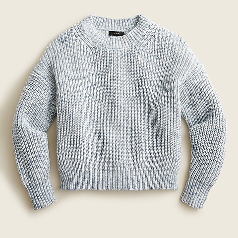  Marled cotton-blend crewneck sweater