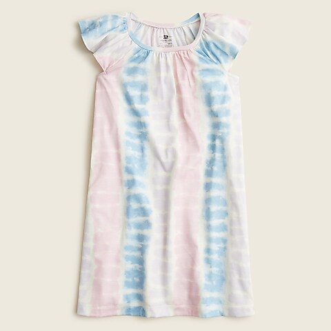 girls Girls' flutter-sleeve nightgown in tie-dye