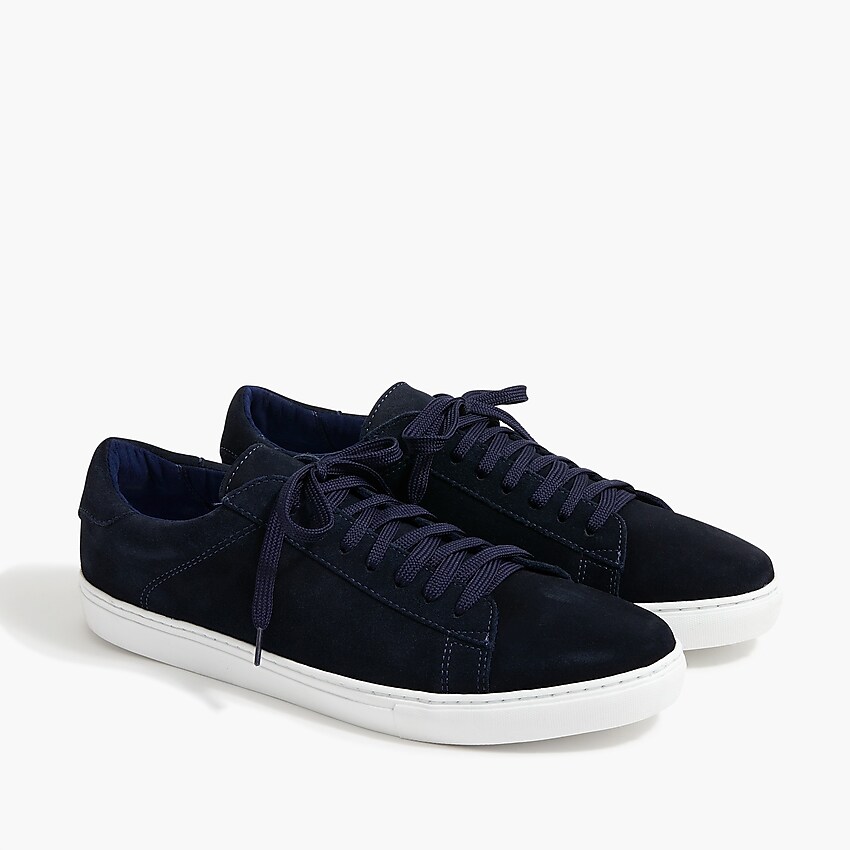 factory: suede lace-up sneakers for men, right side, view zoomed