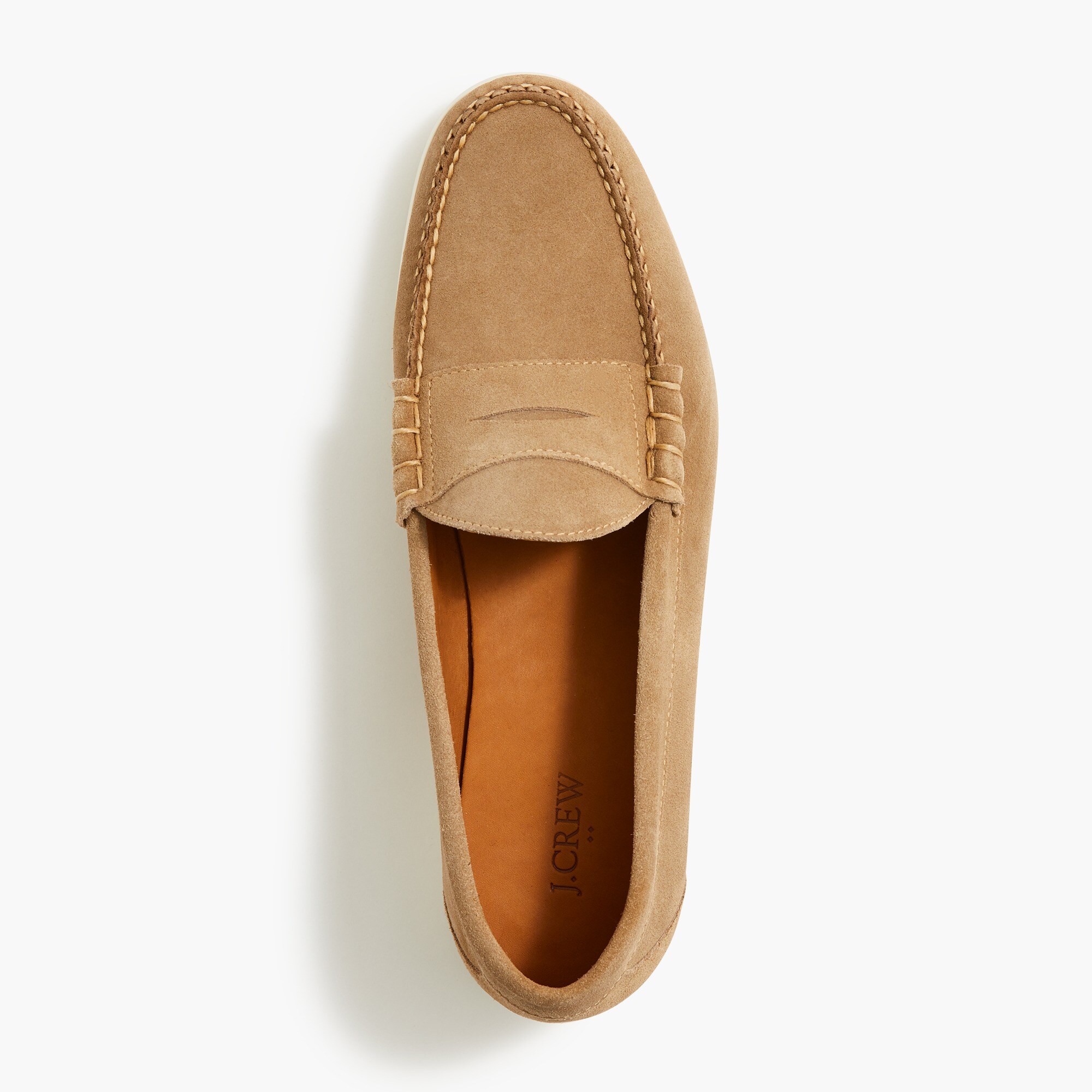 Suede penny loafers