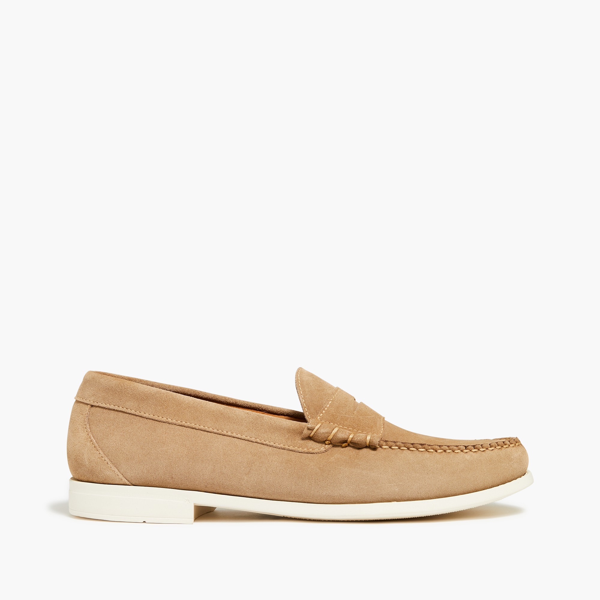 Suede penny loafers