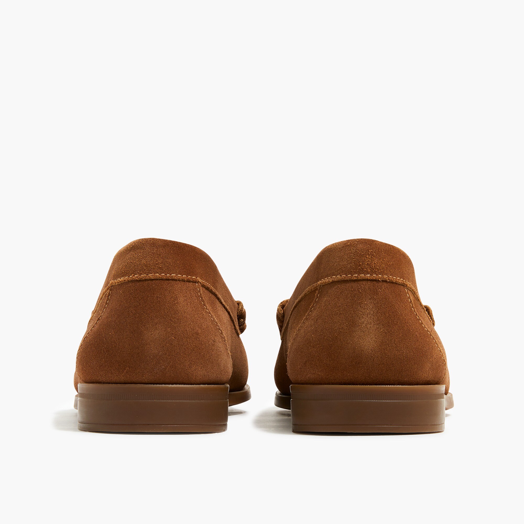 Suede penny loafers