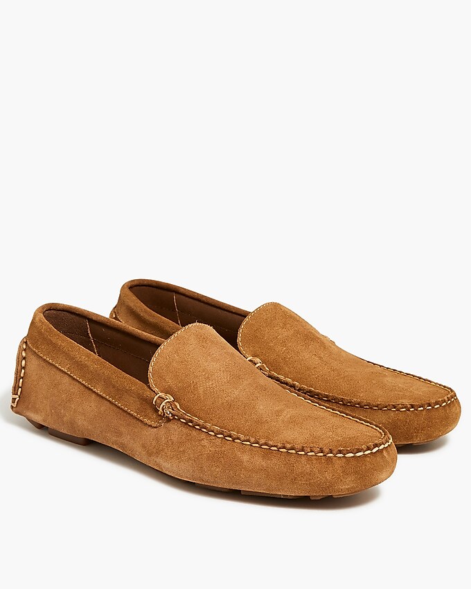factory: suede driving loafers for men, right side, view zoomed