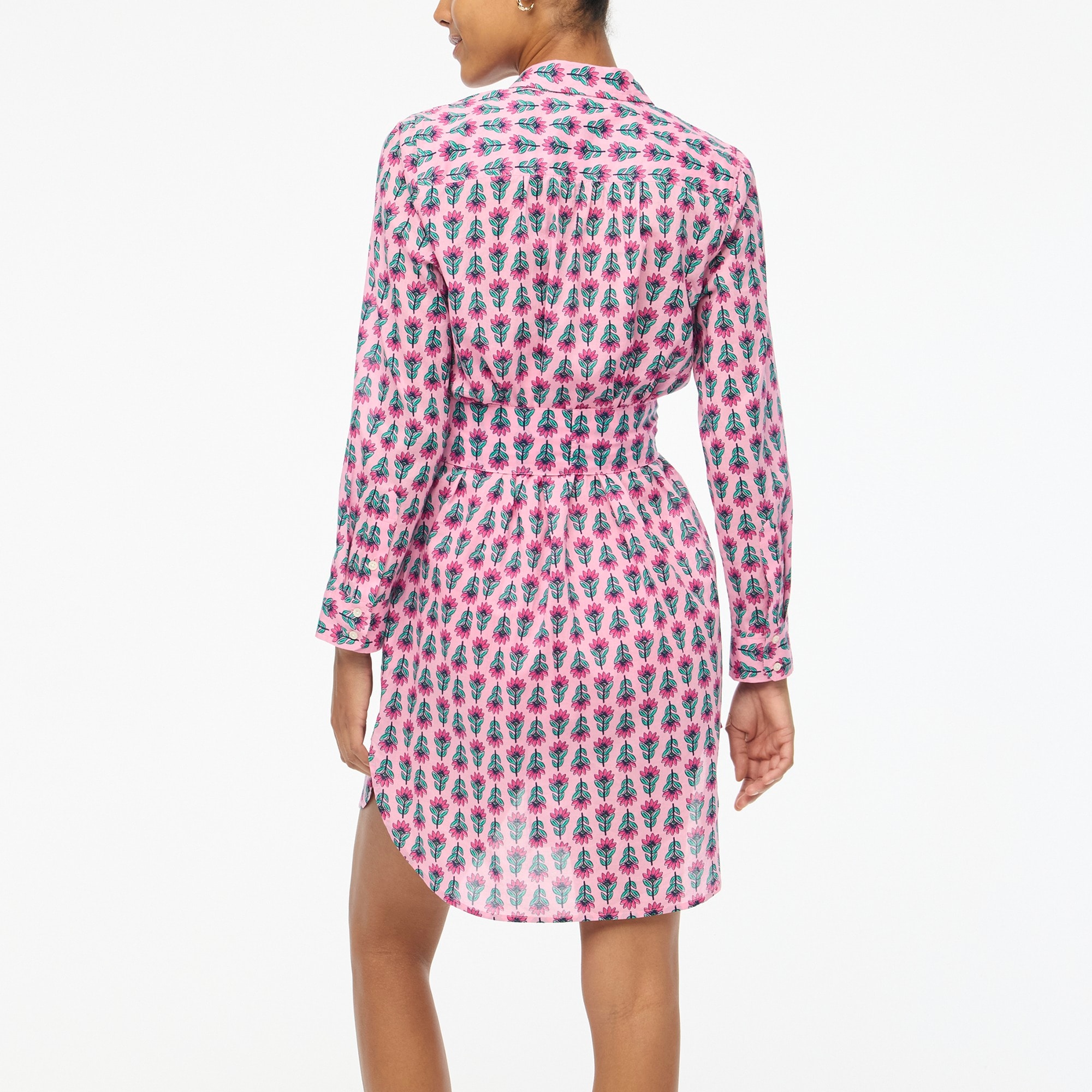 J.Crew Factory Women s Beach Shirtdress Resort Pink Bright Kell Size XX Large