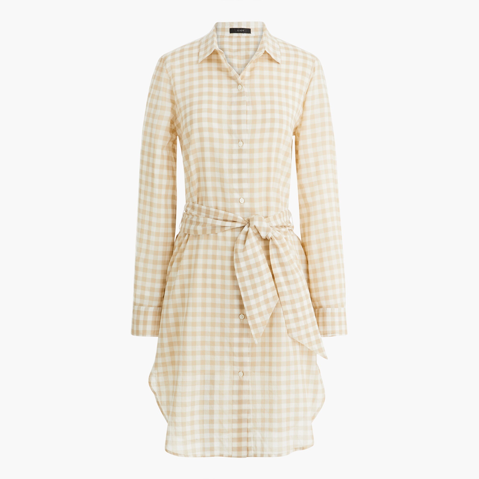 Gingham cover-up shirt-dress