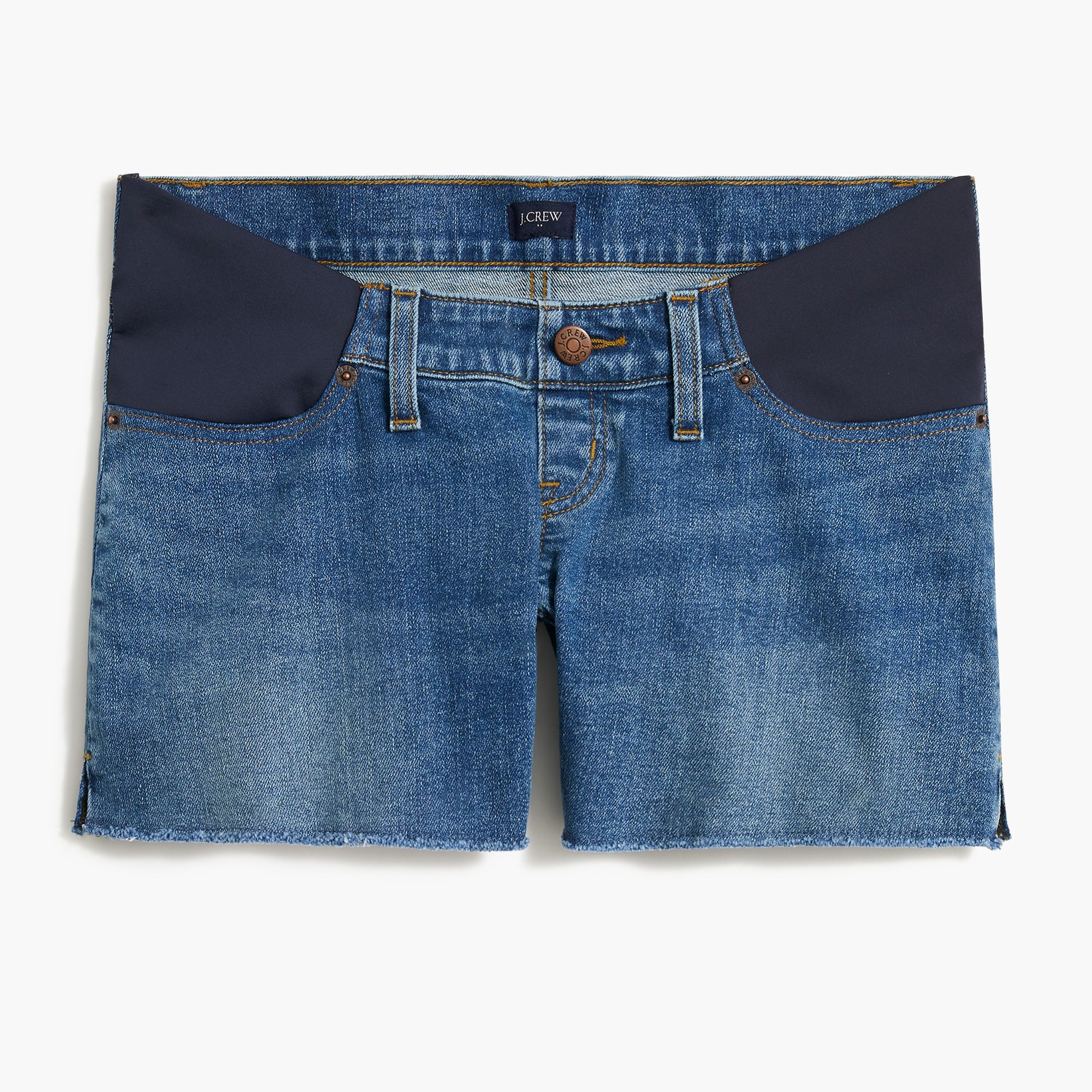 Denim maternity short