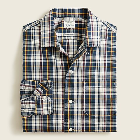  Secret Wash camp-collar organic cotton poplin shirt