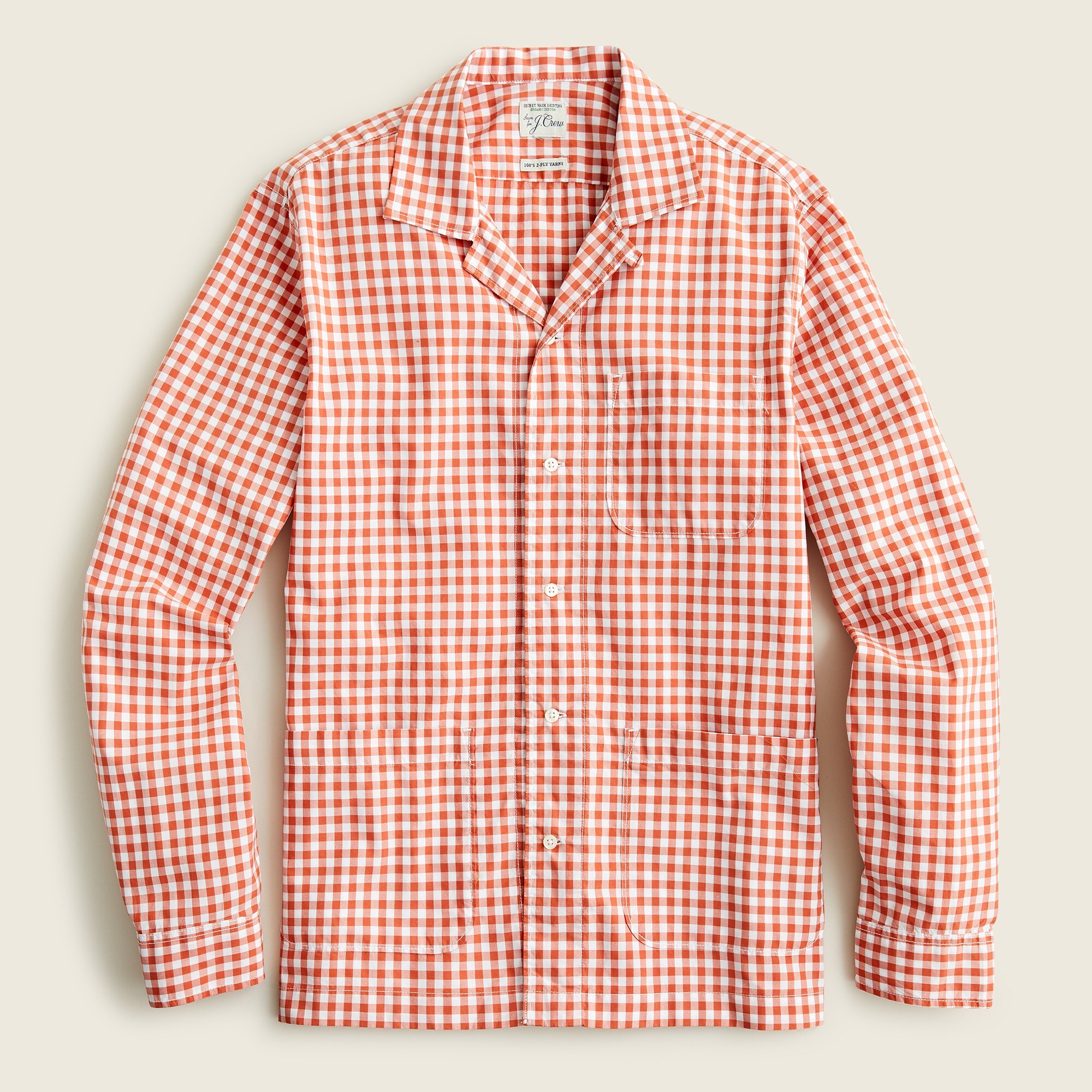 Secret Wash camp-collar organic cotton poplin shirt