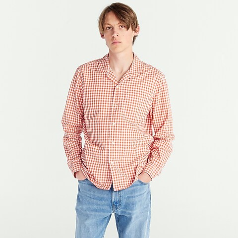 mens Secret Wash camp-collar organic cotton poplin shirt