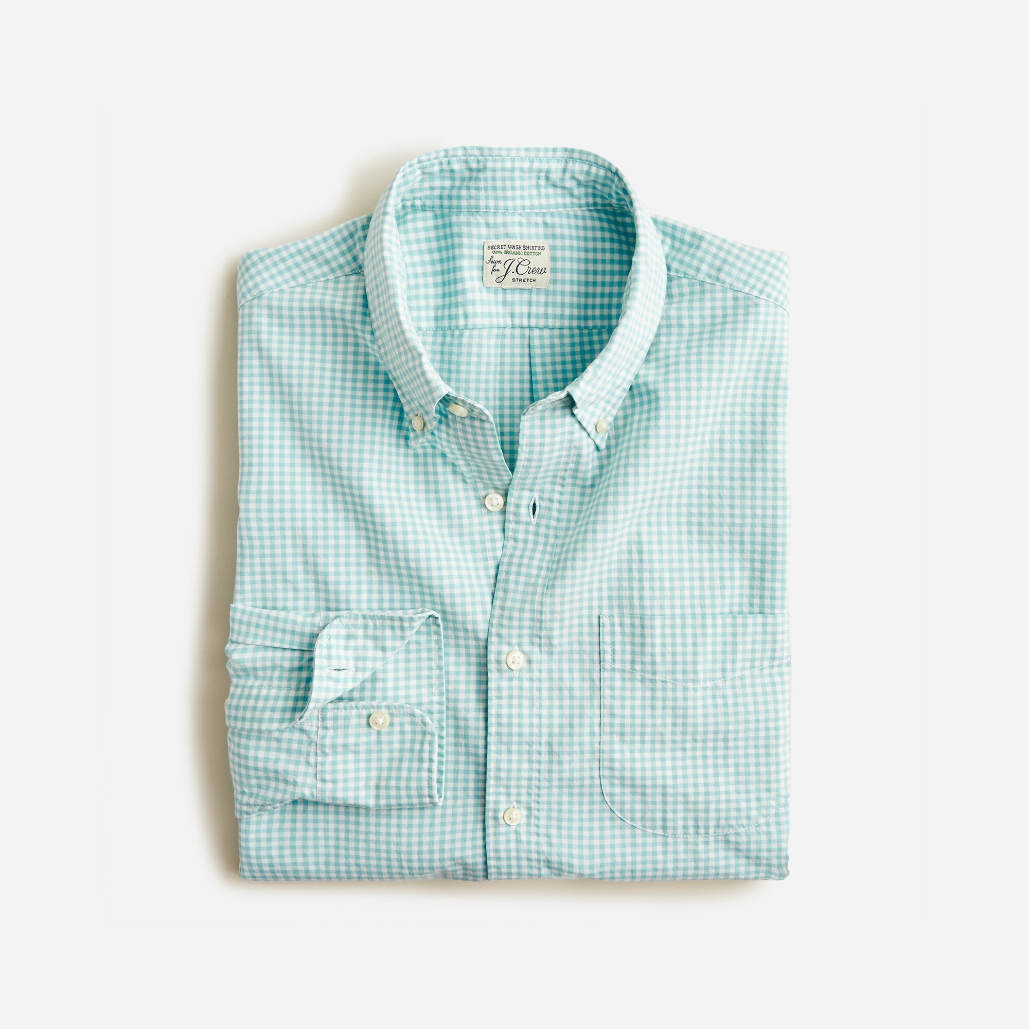 thumbnail image 2 of J.Crew Men's Slim Fit Organic Cotton Poplin Shirt - Button-Down Collar With Chest Pocket 2 of 13