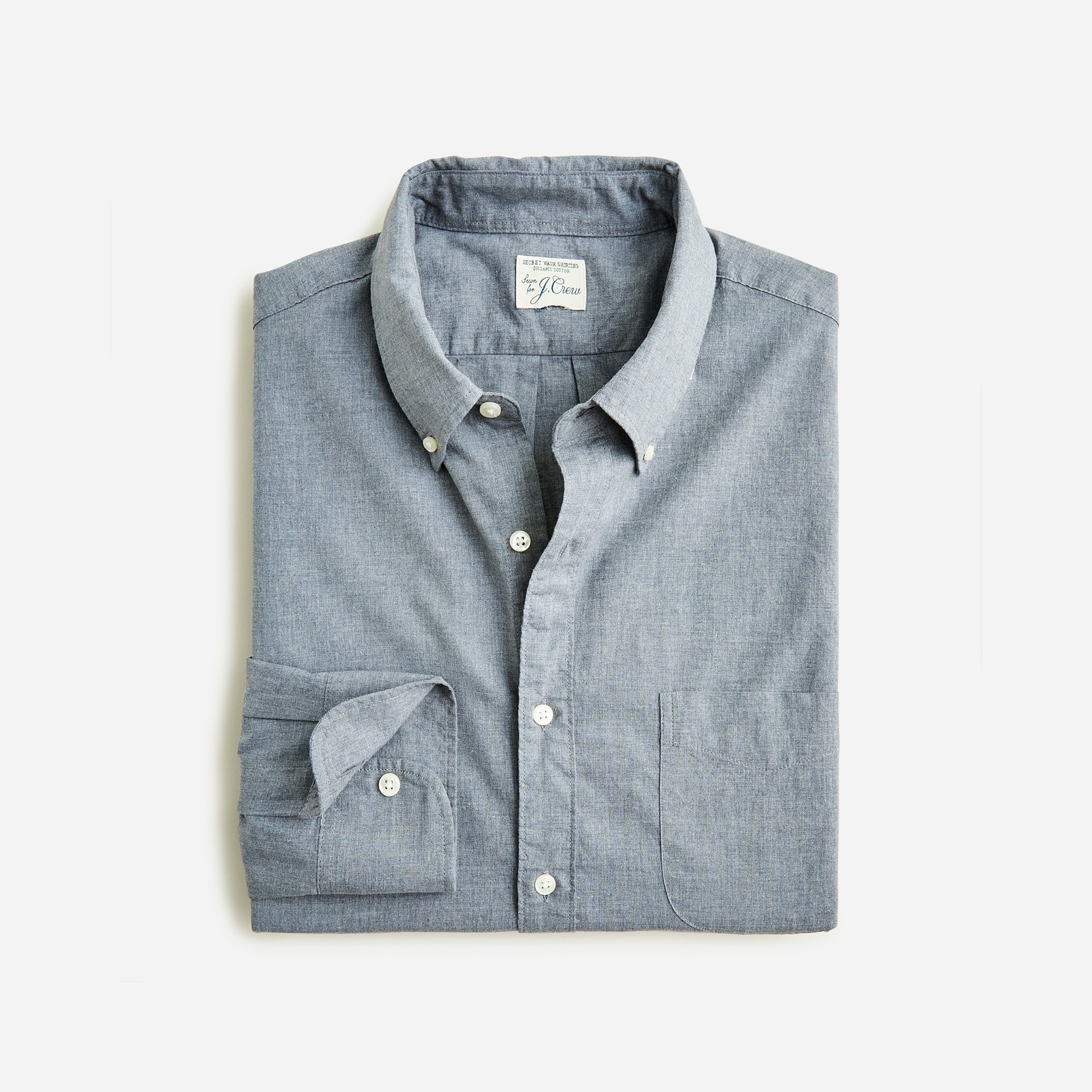 mens Tall Secret Wash organic cotton poplin shirt
