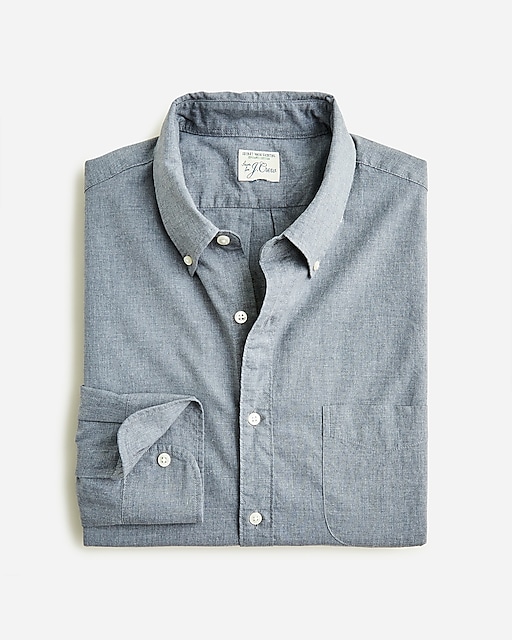 mens Tall Secret Wash organic cotton poplin shirt