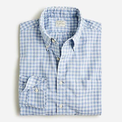 mens Secret Wash organic cotton poplin shirt in heather