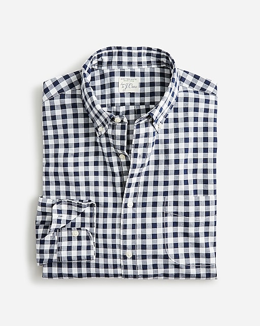 mens Slim Untucked Secret Wash organic cotton poplin shirt