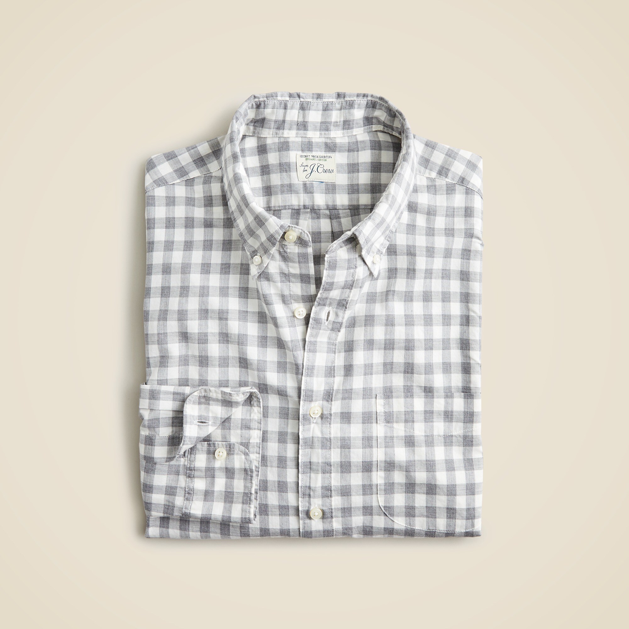Slim Secret Wash organic cotton poplin shirt