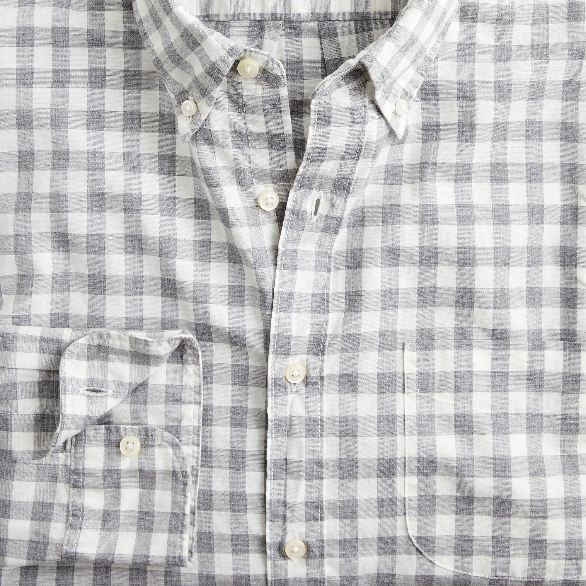 thumbnail image 2 of J.Crew Men's Slim Fit Organic Cotton Poplin Shirt - Button-Down Collar With Chest Pocket 2 of 13