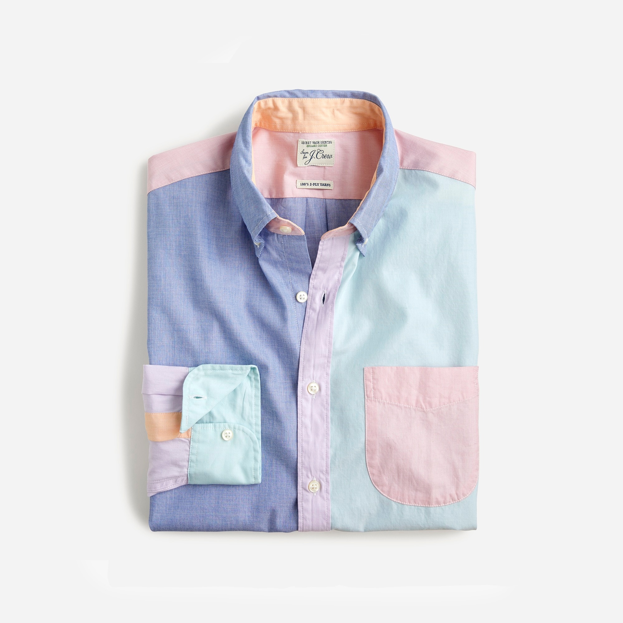 J.Crew: Secret Wash Organic Cotton Poplin Shirt For Men