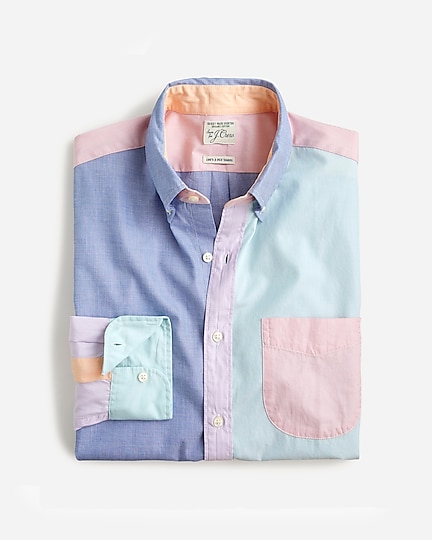 mens Slim Secret Wash organic cotton poplin shirt