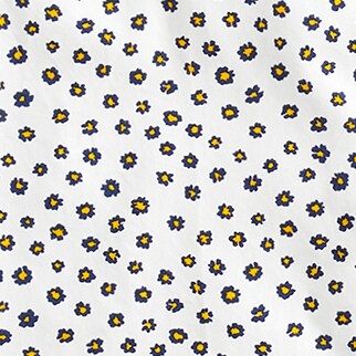 DITSY FLOWER WHITE NAVY