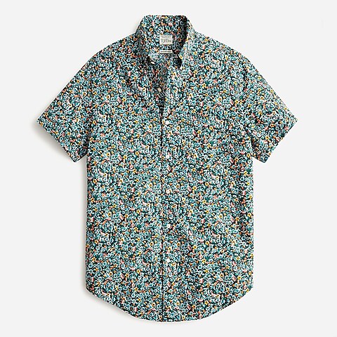  Short-sleeve Secret Wash organic cotton poplin shirt