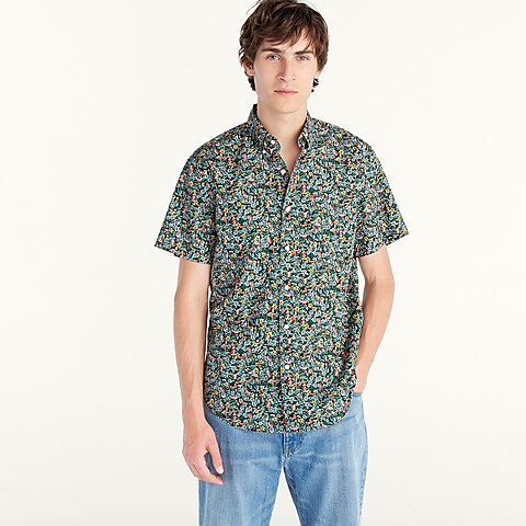 mens Short-sleeve Secret Wash organic cotton poplin shirt