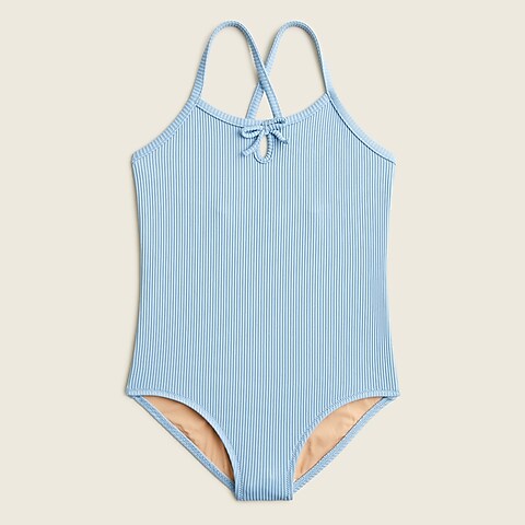 girls Girls' ribbed one-piece swimsuit with UPF 50+