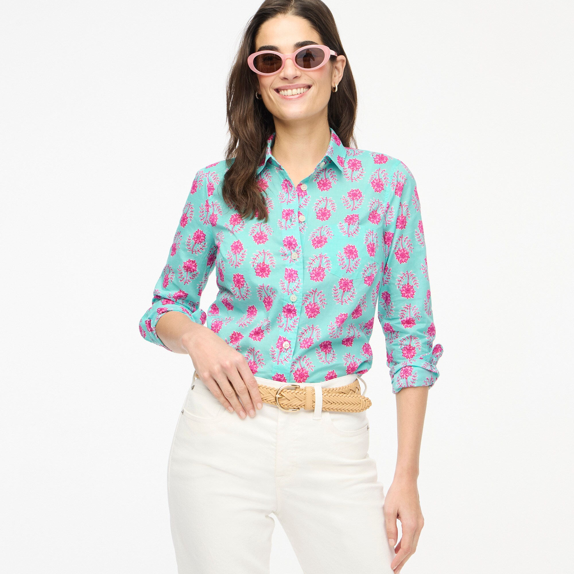 womens Lightweight cotton shirt in signature fit