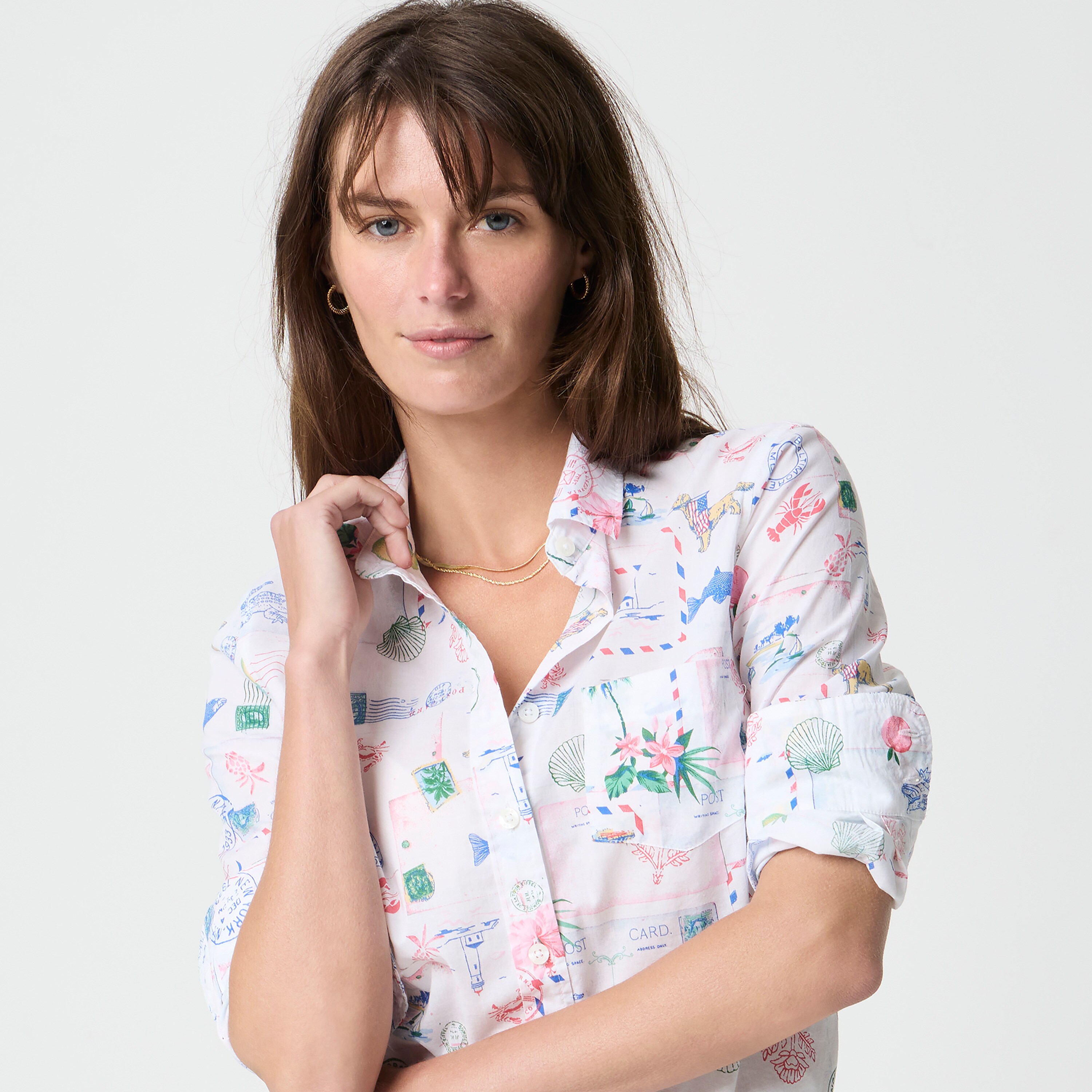 Lightweight cotton shirt in signature fit