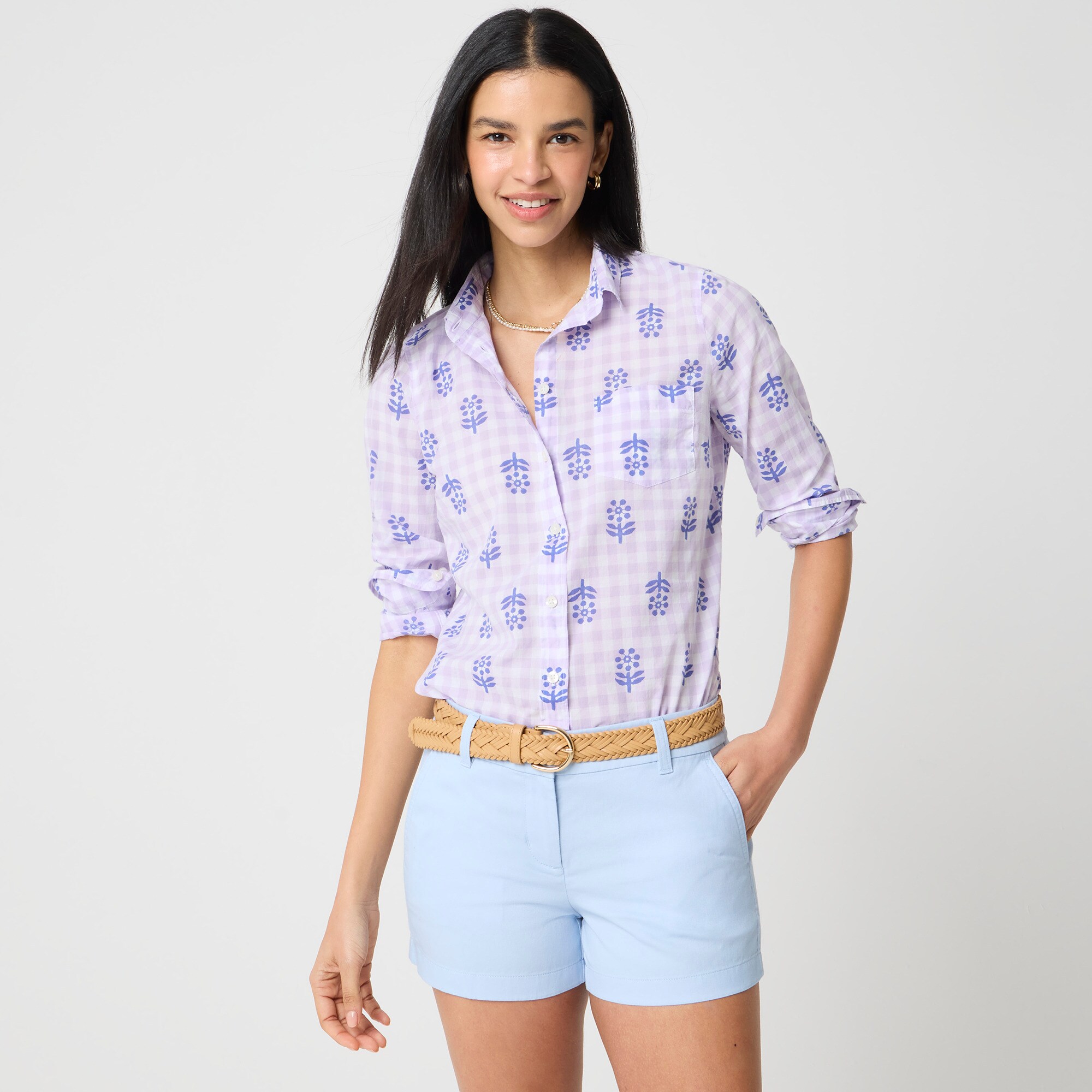  Lightweight cotton shirt in signature fit