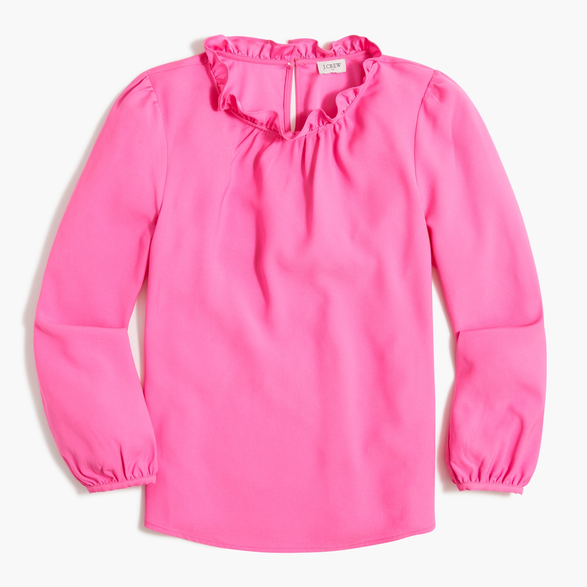 long-sleeve ruffleneck top for women