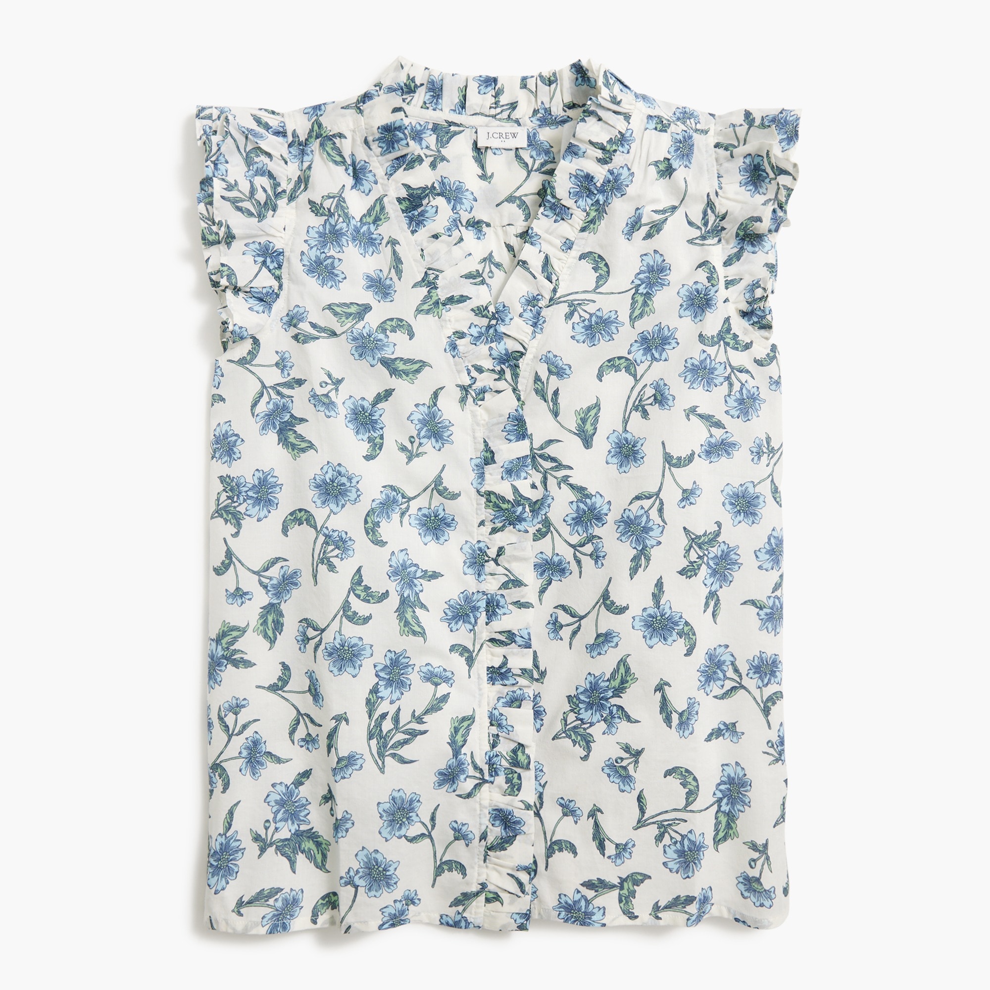 Sleeveless ruffle top