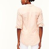 Linen-cotton high-low tunic top