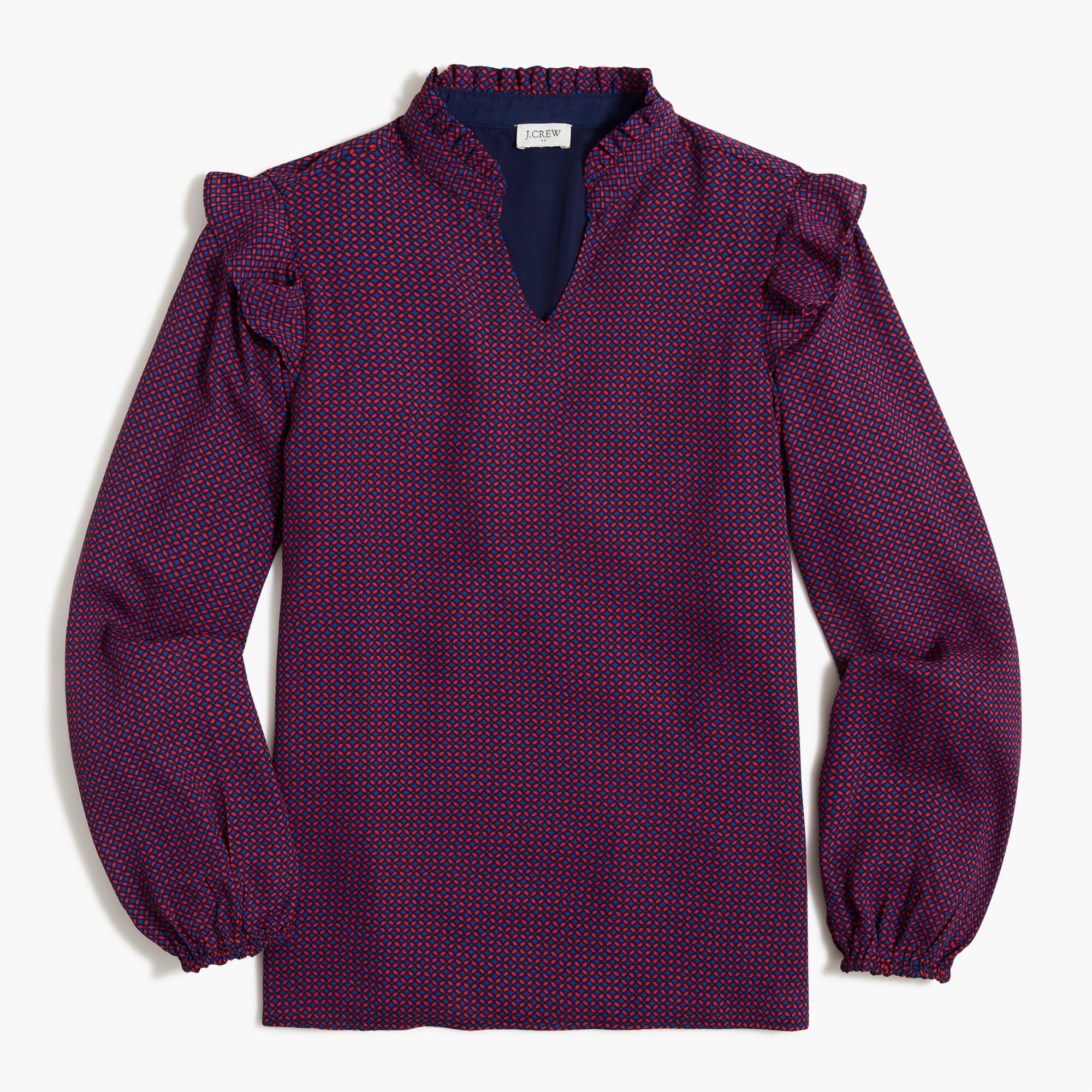 v-neck ruffle top for women