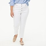 Petite Essential straight white jean in all-day stretch