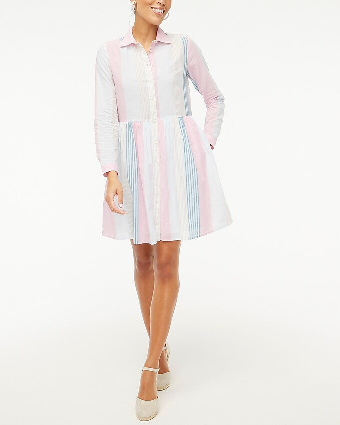 factory: collared mini shirtdress for women, right side, view zoomed