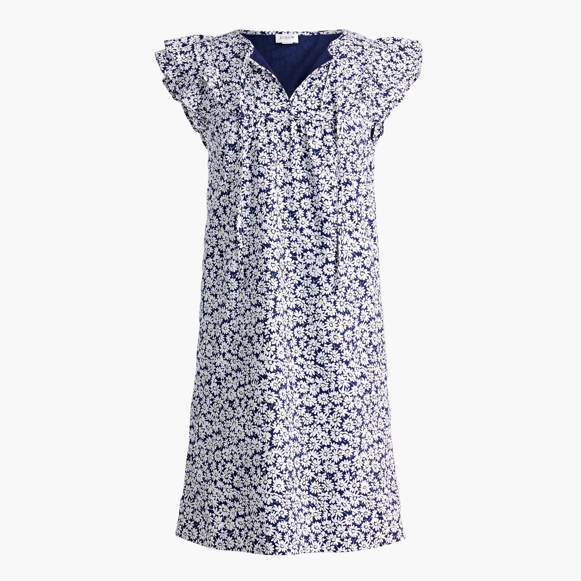 Printed flutter-sleeve mini dress