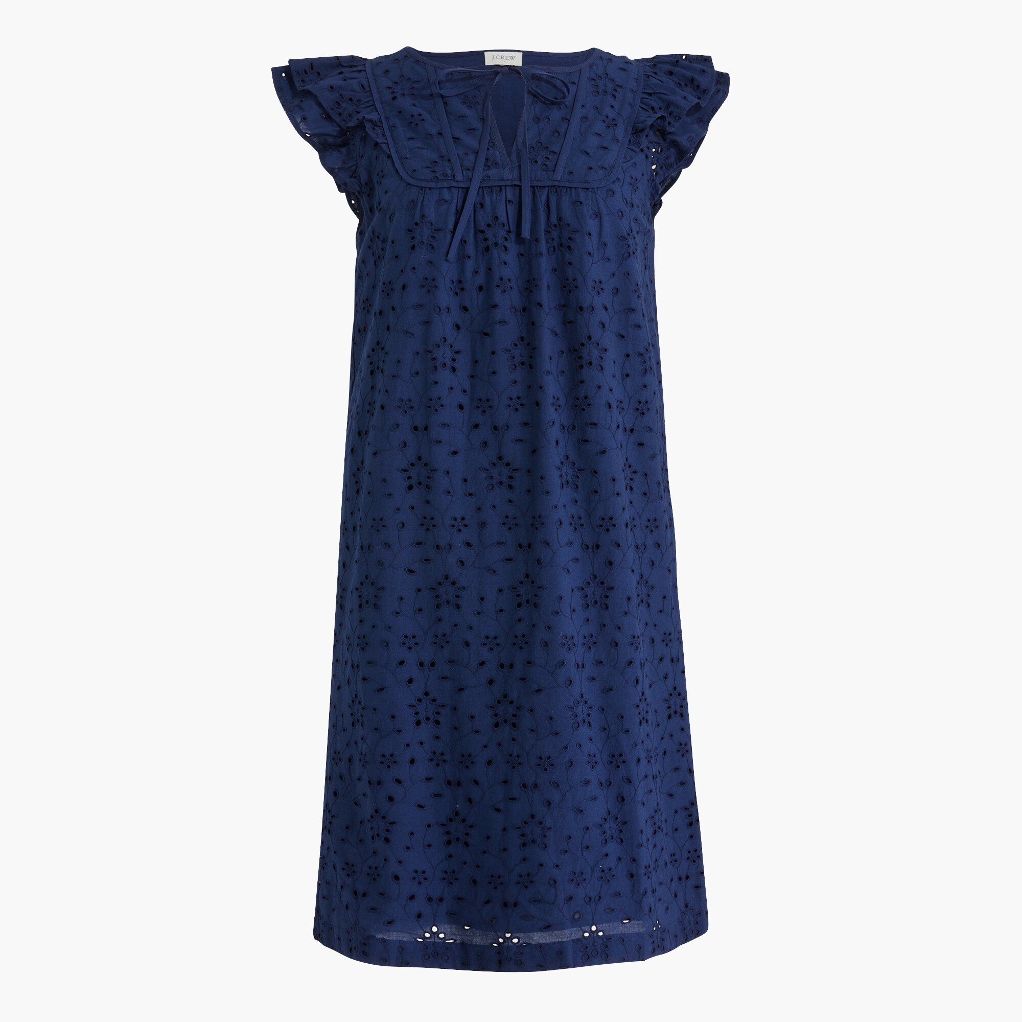 J crew flutter clearance sleeve eyelet dress