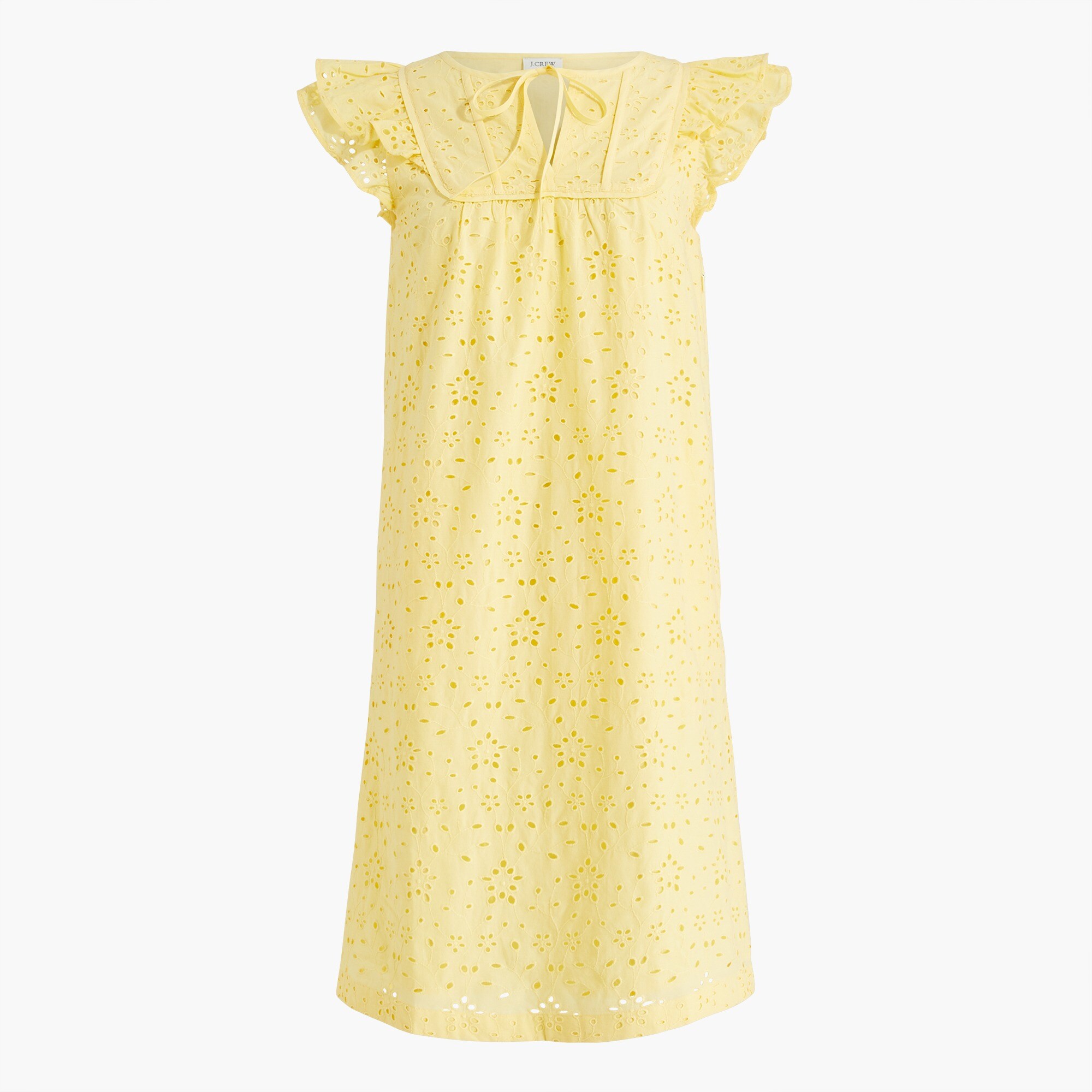 eyelet flutter-sleeve mini dress for women