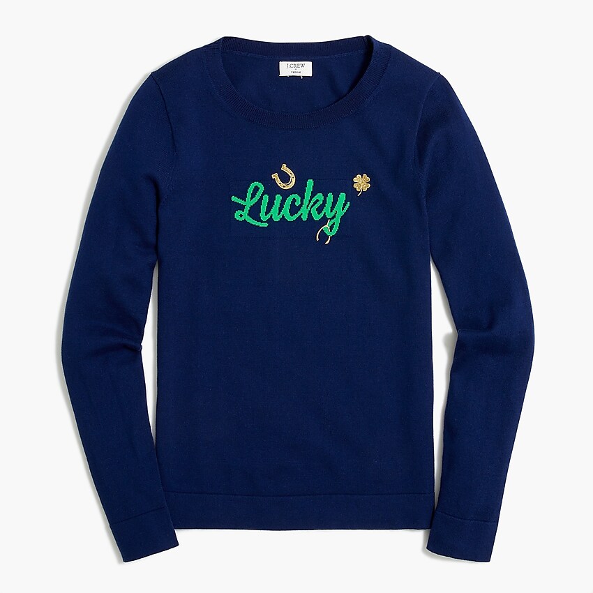 factory: lucky teddie sweater for women, right side, view zoomed