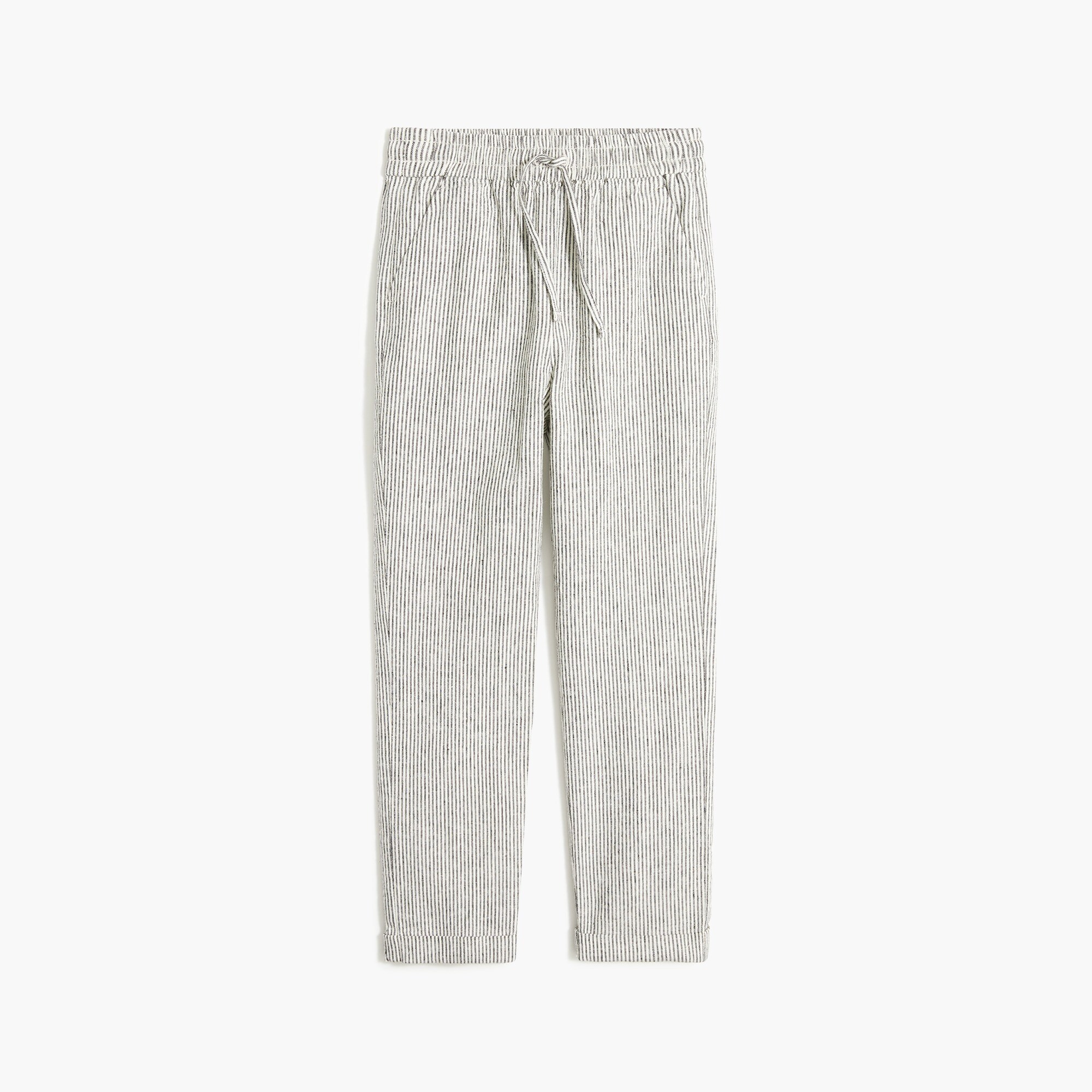 girls' linen-cotton blend drawstring pant for girls