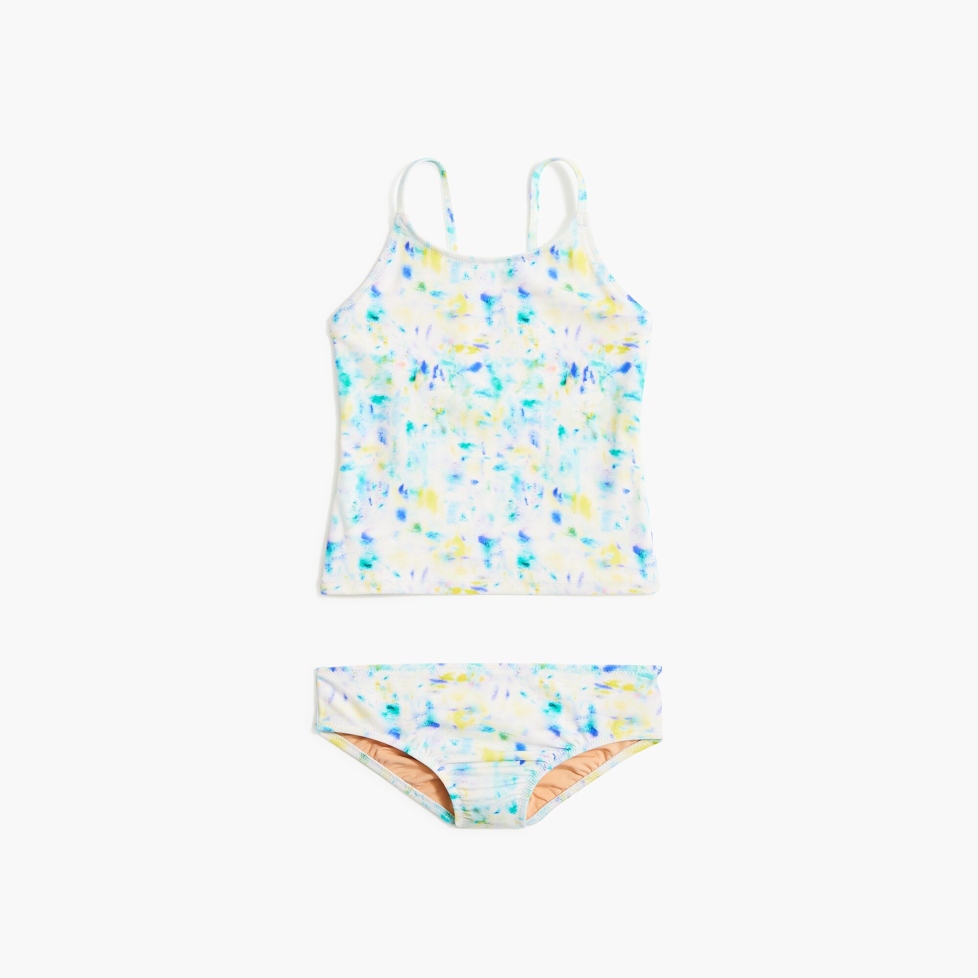 Girls' tie-dyed tankini