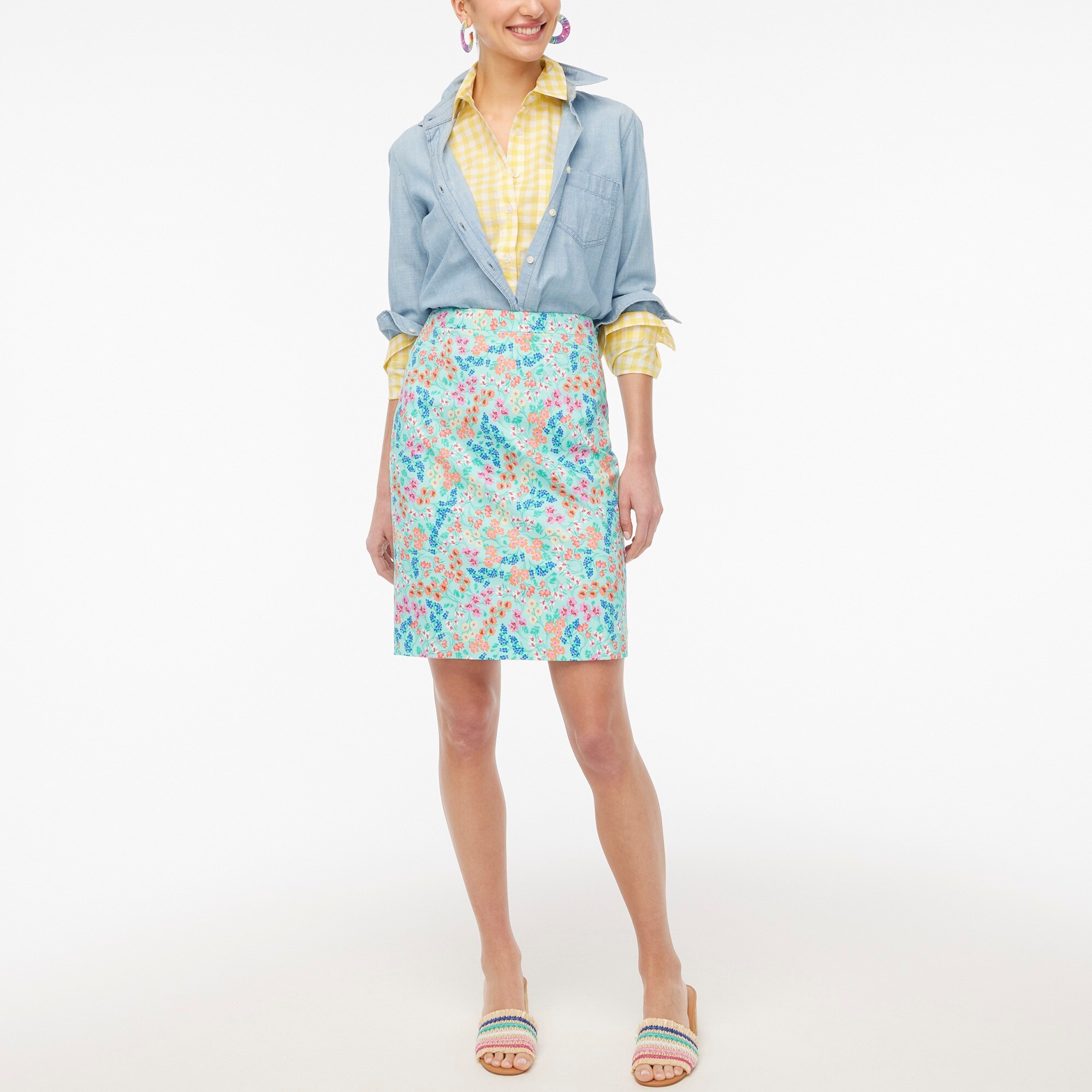 womens Sateen pencil skirt
