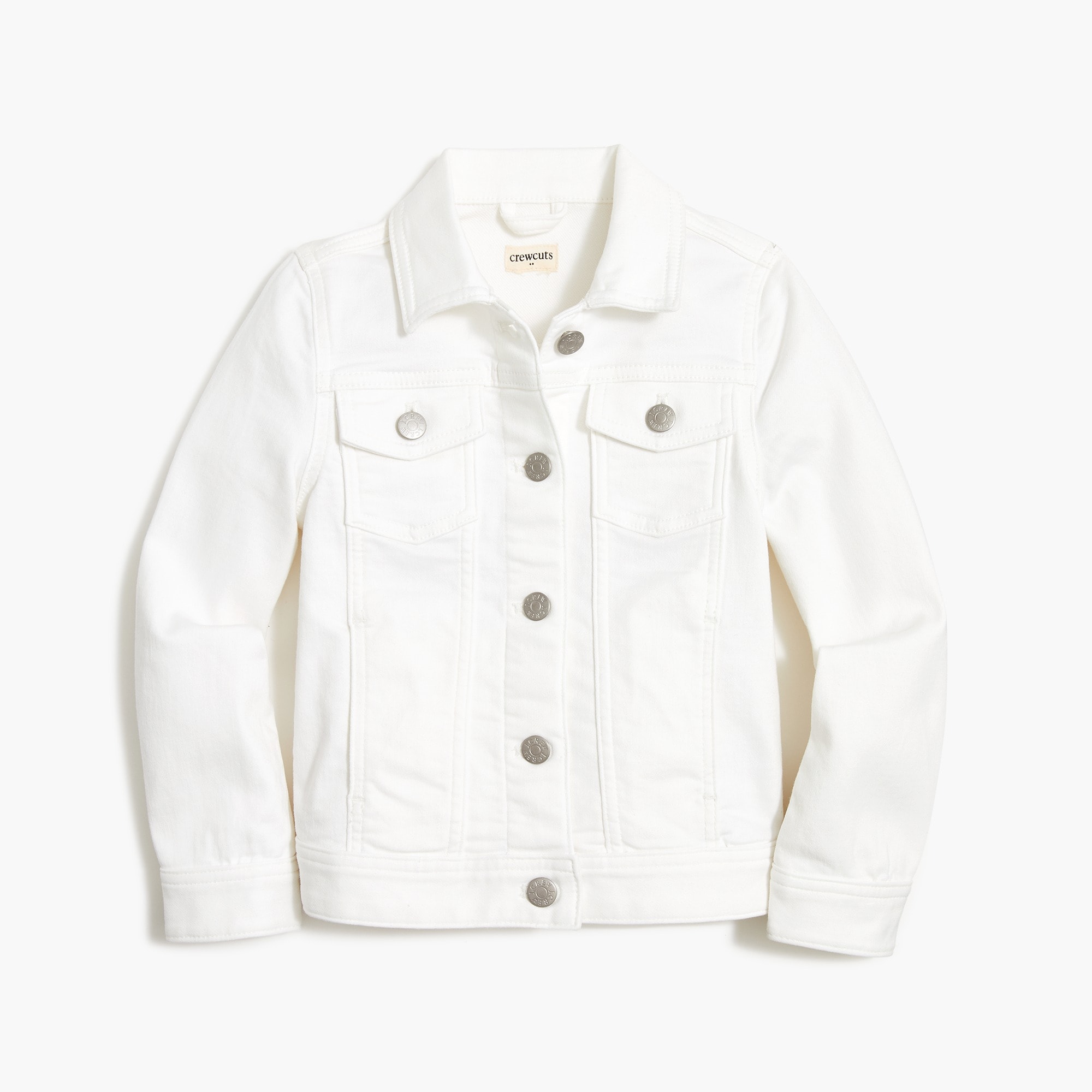 Girls' white jean jacket