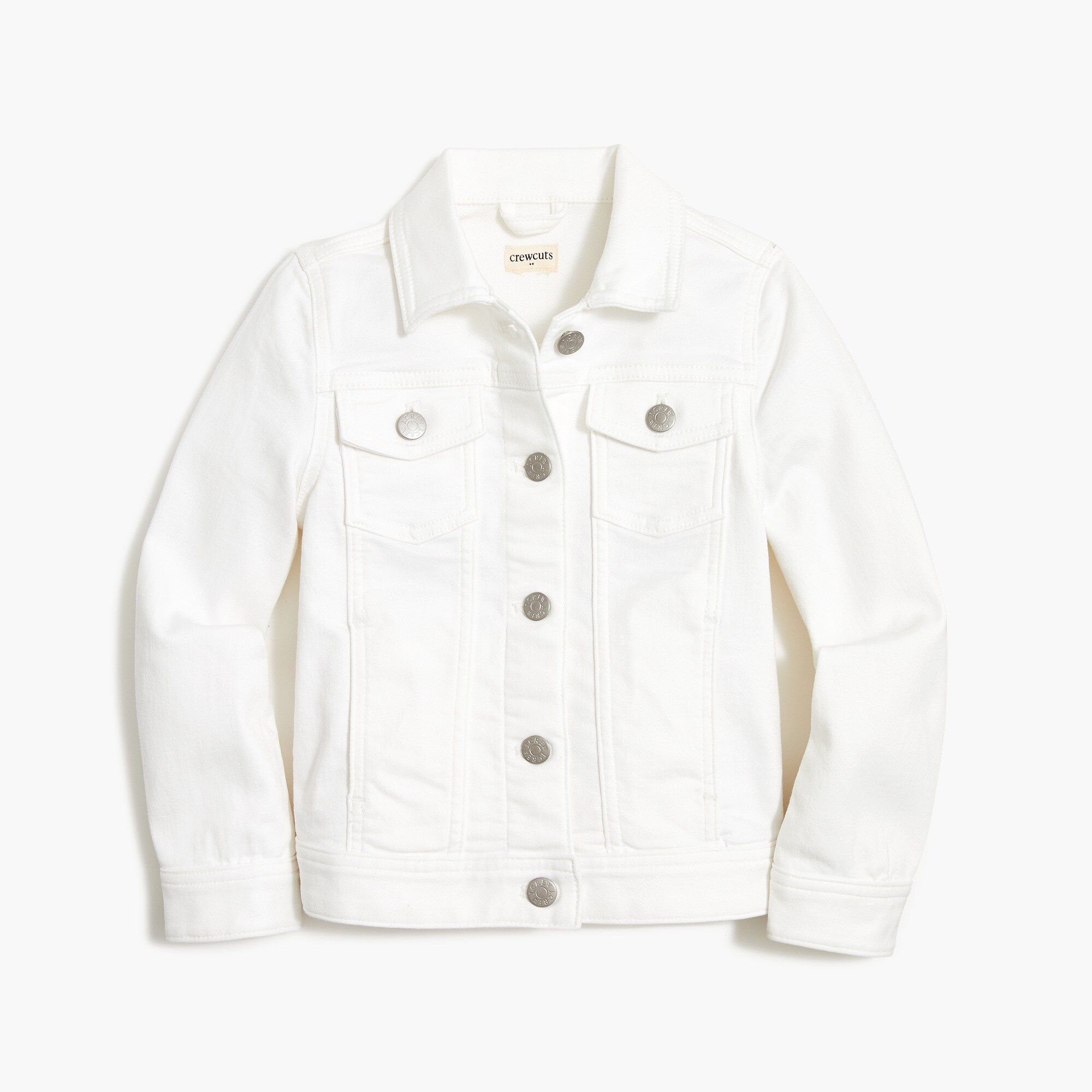 Girls&apos; white jean jacket