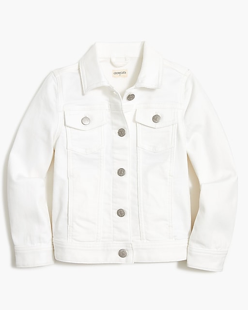  Girls' white jean jacket