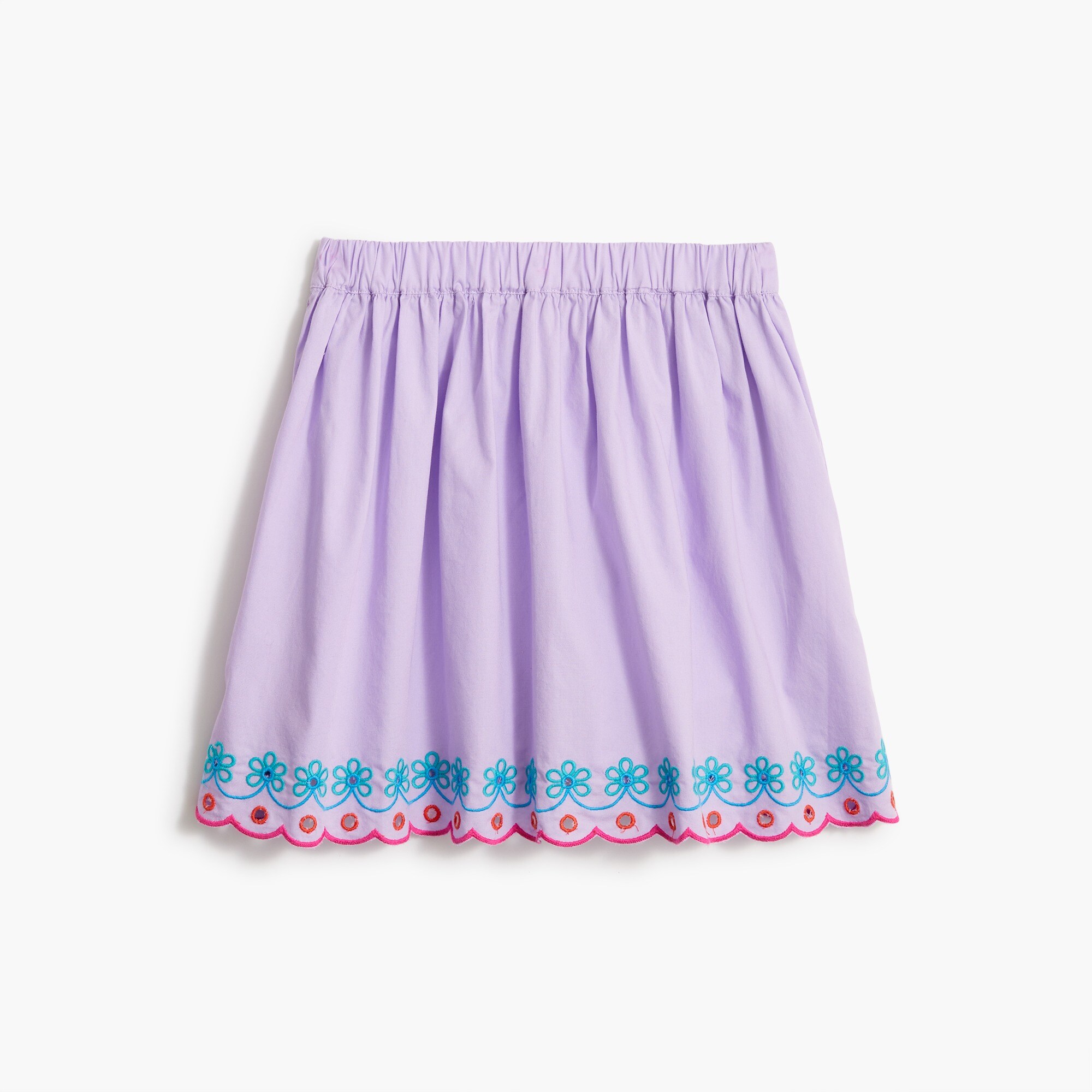 Girls' skirt with embroidered hem