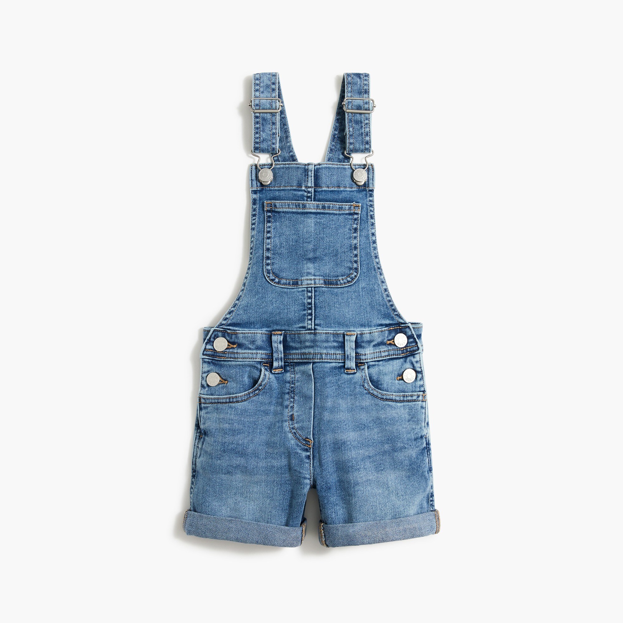  Girls' denim short overalls