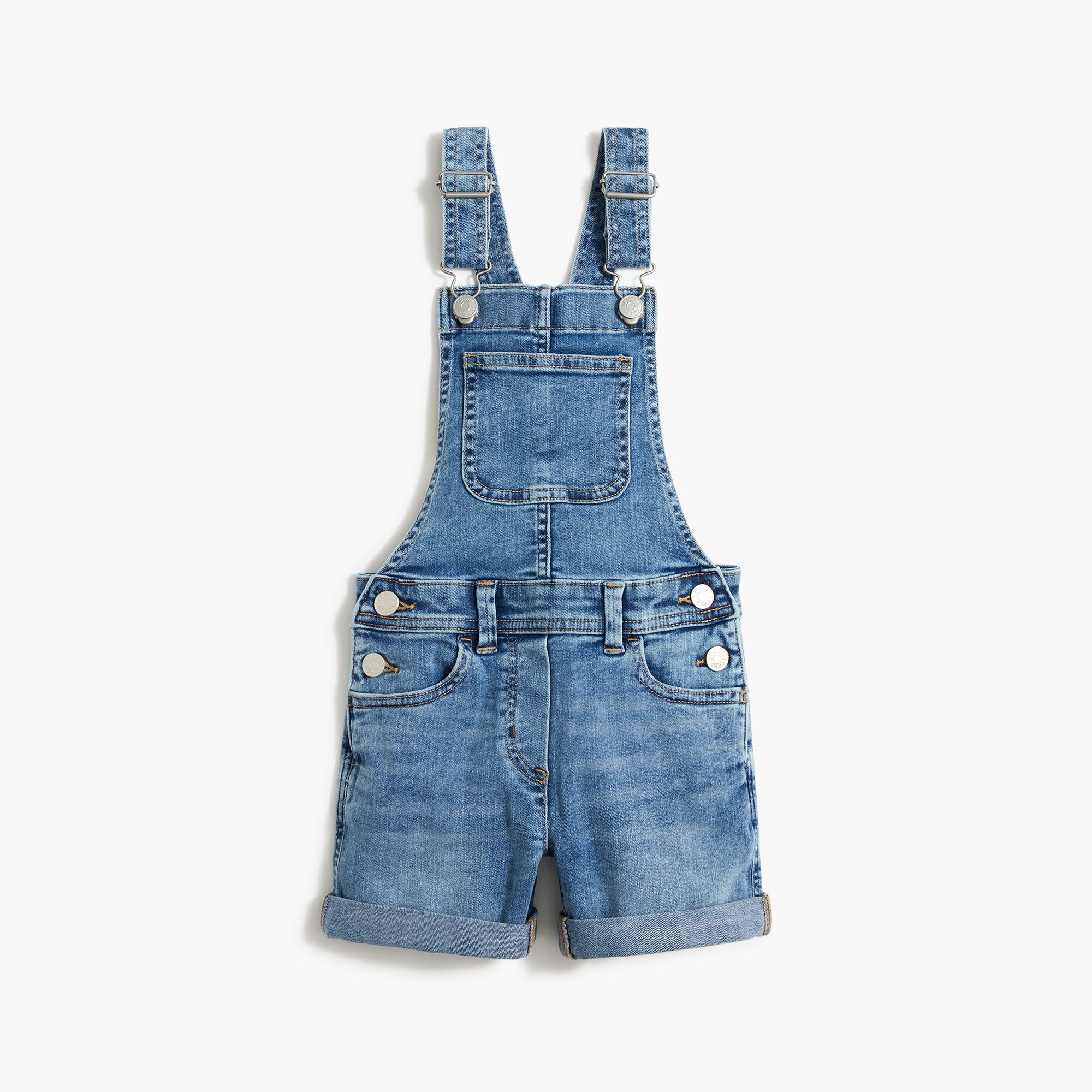 girls' denim short overalls for girls