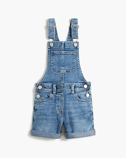 girls Girls' denim short overalls