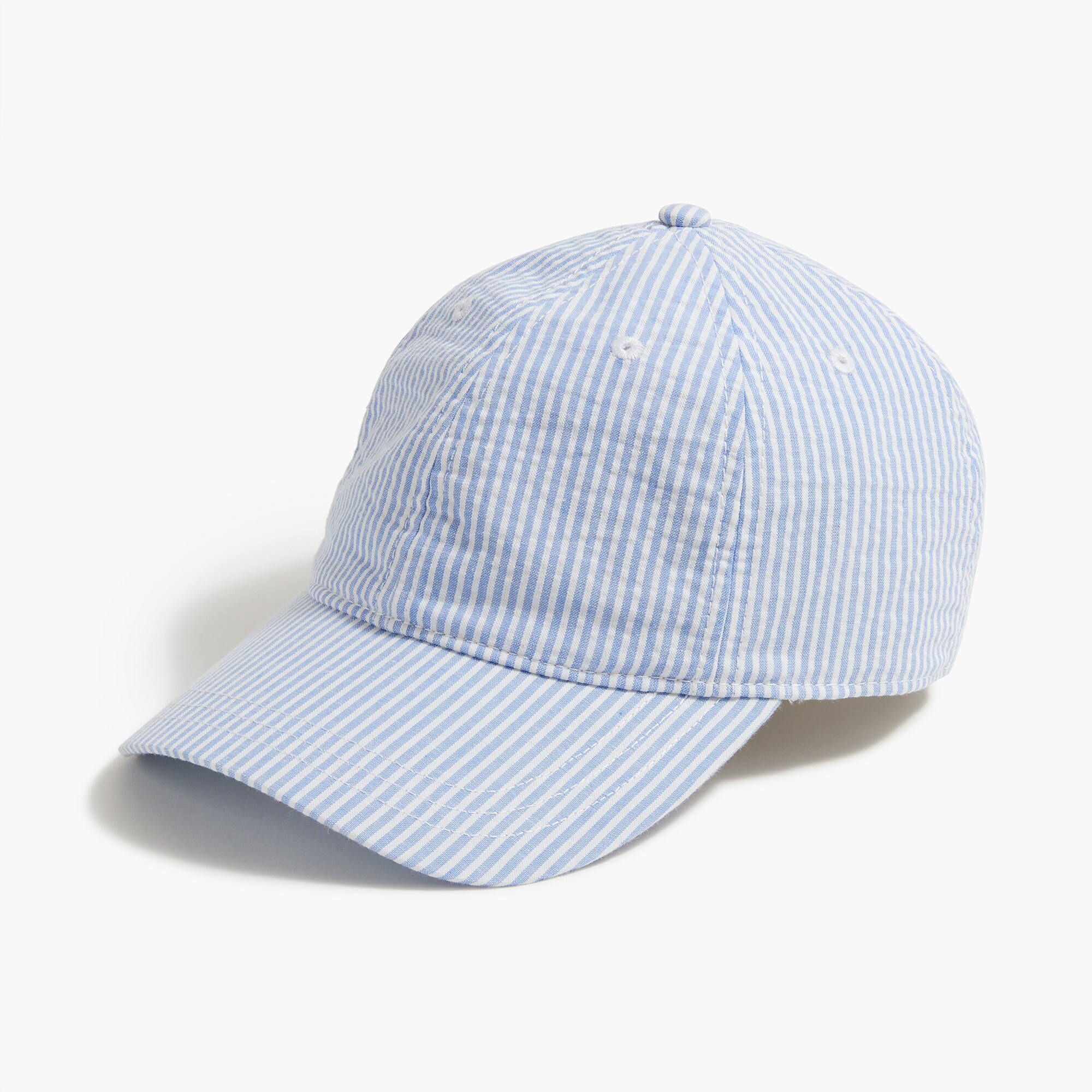 Seersucker baseball hat
